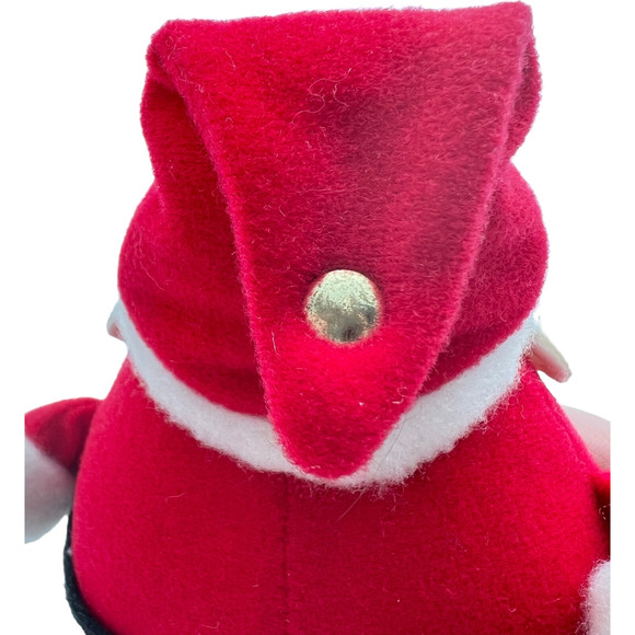 Plush Santa On A Shelf Bean Bag Hallmark Vintage 1982 Christmas Holiday Mantle - Picture 6 of 8